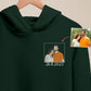 Custom Friends Photo Portrait Hoodie, Graduation Embroidered Sketch & Date Hoodie, Cute Friends Matching Jumper, Personalised Graduate Gift