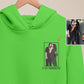 Custom Friends Photo Portrait Hoodie, Graduation Embroidered Sketch & Date Hoodie, Cute Friends Matching Jumper, Personalised Graduate Gift