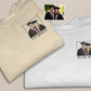 Graduation Friends Portrait Sweatshirt, Custom Embroidered Sketch from Photo Sweater, Personalised Graduation Date Jumper, Graduation Gifts