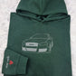 Embroidered Car Sketch Hoodies, Personalised Car Outline from Photo Hoody, Car Photo Boyfriend Jumpers, Car Lover Hoodies, Gift for Car Guys