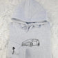 Embroidered Car Sketch Hoodies, Personalised Car Outline from Photo Hoody, Car Photo Boyfriend Jumpers, Car Lover Hoodies, Gift for Car Guys