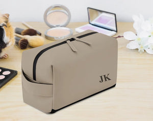 Personalised Toiletry Wash Bag, Custom Initials Monogram Toiletry Bag, Cosmetic Makeup Bag, Personalised Bag for Bridesmaid, Accessory Bag