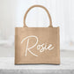Personalised Tote Bag, Custom Name Printed Totes, Minimalist Canvas Cotton Shopping Bags, Gifts for Wife, Hen Party Tote Bag, Gifts for Her