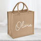 Personalised Tote Bag, Custom Name Printed Totes, Minimalist Canvas Cotton Shopping Bags, Gifts for Wife, Hen Party Tote Bag, Gifts for Her