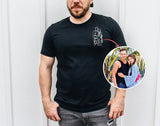 Personalized Couple Photo Portrait Shirt, Custom Faceless Printed Sketch T-Shirt, Family Portrait Matching Shirt, Best Birthday Gift for Him