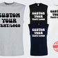 Personalised Text & Logo Tank Top, Create your Design Printed Vest, Custom Sports Team Tank Top, Any Company Logo Here, Unique Mens Tank Top