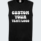 Personalised Text & Logo Tank Top, Create your Design Printed Vest, Custom Sports Team Tank Top, Any Company Logo Here, Unique Mens Tank Top