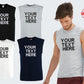 Custom Embroidered Text Tank Top, Your Own Custom Text Tank Top, Personalised Mens Gym Vest, Sports Team Tank Top, Create Your Text Tank Top