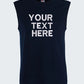 Custom Embroidered Text Tank Top, Your Own Custom Text Tank Top, Personalised Mens Gym Vest, Sports Team Tank Top, Create Your Text Tank Top
