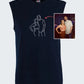 Embroidered Couple Portrait Tank Top, Custom Faceless Photo Sketch Vest, Personalised Mens Sleeveless Shirt, Best 80th Birthday Gift for Him