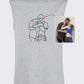 Embroidered Couple Portrait Tank Top, Custom Faceless Photo Sketch Vest, Personalised Mens Sleeveless Shirt, Best 80th Birthday Gift for Him