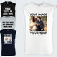Custom Photo & Text Printed Vest, Personalised Couple Photo Tank Top, Your Own Text/Design Here Tank Top, Customised Vest, Best Gift for Him