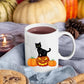 Halloween Cat Mugs, Cat on Pumpkins Halloween Mug, Vintage Halloween Coffee Cups, Spooky Season Fall Mugs, Family Matching Halloween Gifts