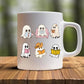 Halloween Ghosts Mugs, Cute Halloween Ghosts Coffee Cups, Halloween Coffee 11oz Ceramic Cups, Spooky Season Gothic Mug, Fall Halloween Gifts