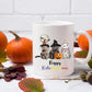 Halloween Cats Mugs, Happy Hallo Thanksmas Halloween Mugs, Vintage Cats Halloween Ceramic Tea Cups, Spooky Season Fall Mug, Halloween Gifts