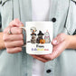 Halloween Cats Mugs, Happy Hallo Thanksmas Halloween Mugs, Vintage Cats Halloween Ceramic Tea Cups, Spooky Season Fall Mug, Halloween Gifts