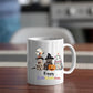 Halloween Cats Mugs, Happy Hallo Thanksmas Halloween Mugs, Vintage Cats Halloween Ceramic Tea Cups, Spooky Season Fall Mug, Halloween Gifts