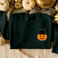 Halloween Cat Crewneck Jumper, Cat Sneaking Printed Sweatshirt, Halloween Cat Sweater, Spooky Season Outfits, Family Matching Cat Lover Gift