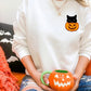 Halloween Cat Crewneck Jumper, Cat Sneaking Printed Sweatshirt, Halloween Cat Sweater, Spooky Season Outfits, Family Matching Cat Lover Gift