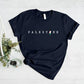Palestine Name Printed T-Shirt, Palestine Flag Map Crewneck Shirt, Palestinians Matching Top, Muslim Solidarity Outfit