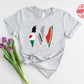 Palestine Map Designs Tee Shirt, Palestine Flag Printed T-Shirt, Muslims Solidarity Comfort Tops, Palestine Watermelon Flag Crewneck Tees