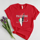 Palestine Name Flag T-Shirt, Palestine Arabic Calligraphy Shirt, Palestinians Muslims Map Printed Tees, Comfy Adults Tops