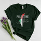 Palestine Name Flag T-Shirt, Palestine Arabic Calligraphy Shirt, Palestinians Muslims Map Printed Tees, Comfy Adults Tops
