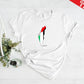Palestine Flag Printed Shirt, Palestine Arabic Calligraphy Shirt, Muslims Solidarity Crewneck Tees, Comfy Palestinians Tops
