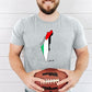 Palestine Flag Printed Shirt, Palestine Arabic Calligraphy Shirt, Muslims Solidarity Crewneck Tees, Comfy Palestinians Tops