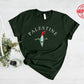 Palestine Arabic Calligraphy T-Shirt, Palestine Flag Map Crewneck Shirt, Muslims Solidarity Printed Tops, Palestinians Adults Clothing Gifts