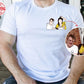 Personalised Portrait From Photo Shirt, Custom Couple Printed Sketch T-Shirt, Faceless Family Portrait Tops, Best Anniversary Gift for Him