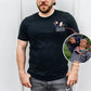 Personalised Portrait From Photo Shirt, Custom Couple Printed Sketch T-Shirt, Faceless Family Portrait Tops, Best Anniversary Gift for Him
