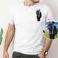Personalised Portrait From Photo Shirt, Custom Couple Printed Sketch T-Shirt, Faceless Family Portrait Tops, Best Anniversary Gift for Him