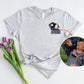 Personalised Portrait From Photo Shirt, Custom Couple Printed Sketch T-Shirt, Faceless Family Portrait Tops, Best Anniversary Gift for Him