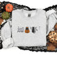 Halloween Cats Sweatshirt, Embroidered Ghosts Cats And Pumpkins Halloween Jumper, Spooky Season Sweaters, Halloween Family Matching Outfits