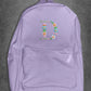 Custom Embroidered Initials Floral Backpacks, Personalised Flower Letters Mini Backpacks, Toddlers Backpack, Girls Bag, Back to School Gifts