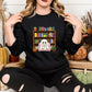 Bookish Ghost Spooky Sweatshirt, Ghost Reading Books Printed Halloween Sweater, Cute Halloween Fall Jumpers for Librarian, Books Lover Gifts