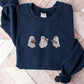 Reading Ghosts Embroidered Sweatshirts, Halloween Ghosts Bookish Crewneck Sweater, Cute Spooky Halloween Gifts, Book Lovers Halloween Outfit