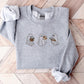 Reading Ghosts Embroidered Sweatshirts, Halloween Ghosts Bookish Crewneck Sweater, Cute Spooky Halloween Gifts, Book Lovers Halloween Outfit