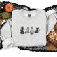 Ghost Cats Embroidered Sweater, Halloween Cats Printed Sweatshirt, Cute Ghost Cats Spooky Season Jumper, Cat Lover Gifts, Halloween Outfits