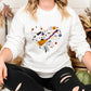 Halloween Doodles Heart Sweatshirts, Halloween Ghost Pumpkins Heart Printed Jumper, Funny Fall Unisex Sweater, Comfort Colors Halloween Tops