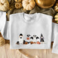 Halloween Ghost Dogs Printed Sweatshirt, Halloween Puppies And Dogs Sweater, Spooky Season Dog Lover Sweaters, Gothic Dogs Halloween Outfits