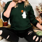Halloween Ghost Jumper, Ghost with Pumpkin Balloon Printed Spooky Season Sweaters, Pumpkin Fall Cute and Scary Sweater, Autumn Fall Presents
