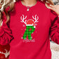 Custom Christmas Sweatshirt, Personalised Name & Initial Xmas Sweater, Buffalo Plaid Initial Printed Xmas Jumper, Best Christmas Party Gifts