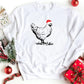 Christmas Chickens Sweatshirt, Funny Santa Chicken Xmas Printed Sweater, Сute Xmas Holidays Matching Jumpers, Christmas Chickens Lover Gift