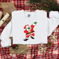 Dabbing Santa Sweatshirt, Christmas Funny Dancing Santa Sweatshirt, Family Matching Xmas Printed Jumpers, Christmas Eve Party Clothing Gifts