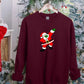 Dabbing Santa Sweatshirt, Christmas Funny Dancing Santa Sweatshirt, Family Matching Xmas Printed Jumpers, Christmas Eve Party Clothing Gifts