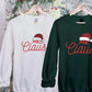 Mr. & Mrs. Clause Santa Sweatshirt, Christmas Couple Matching Printed Sweater, Personalised Husband Wife Xmas Jumper, Christmas Eve Outfits