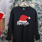 Santa Hat Nurse Printed Sweatshirt, Christmas Nicu Nurse Crewneck Sweater, Xmas Holidays Matching Jumper, Christmas Eve Party Nurse Gifts