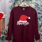 Santa Hat Nurse Printed Sweatshirt, Christmas Nicu Nurse Crewneck Sweater, Xmas Holidays Matching Jumper, Christmas Eve Party Nurse Gifts